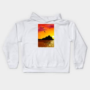 St. Michaels Mount Sunset Kids Hoodie